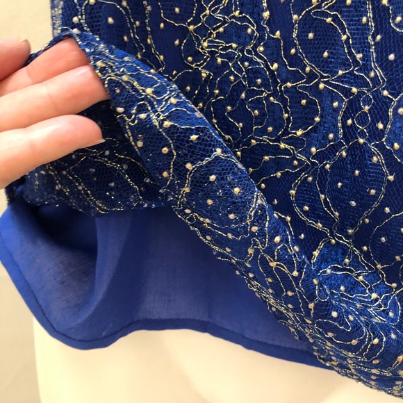 Anthropologie Sunday in Brooklyn S Blue Beaded Top - Picture 4 of 10